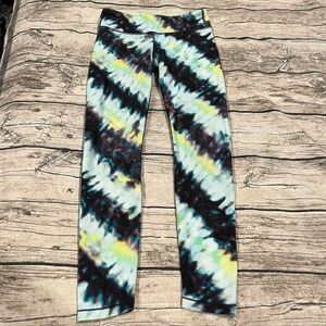 Athleta Girl Tie Dyed Patterned Leggings Size XL 14